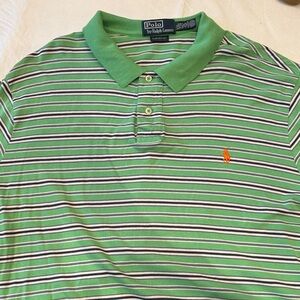 Polo by Ralph Lauren Striped Green and White Shirt
